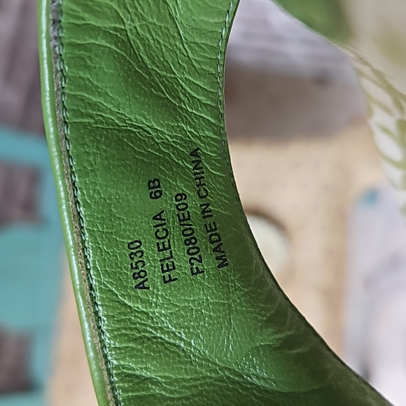 Coach Signature Print Felicia Green Platform Wedges - Picture 6 of 8